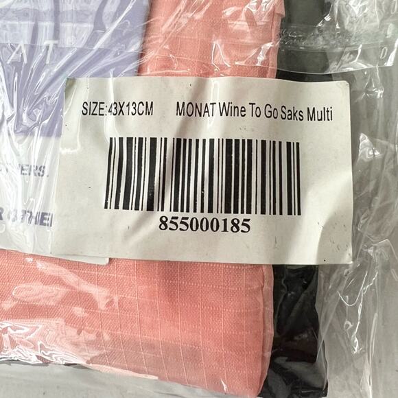 New MONAT (3 Pack) Wine To Go Saks Ripstop Nylon Fabric Wine & Wash NWT - Picture 4 of 4